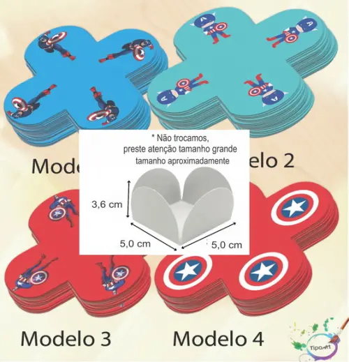 Forma para Doces Maiores-capitão America