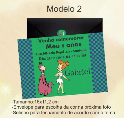 Convite-fred Flintstone