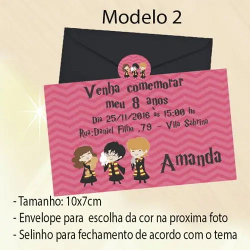 Convite-harry Potter-modelo 1