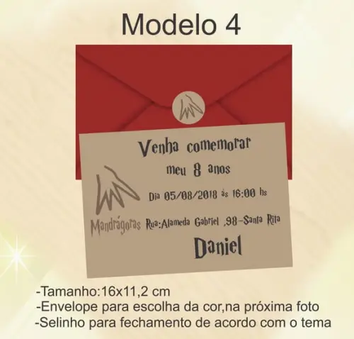 Convite-harry Potter-modelo 2