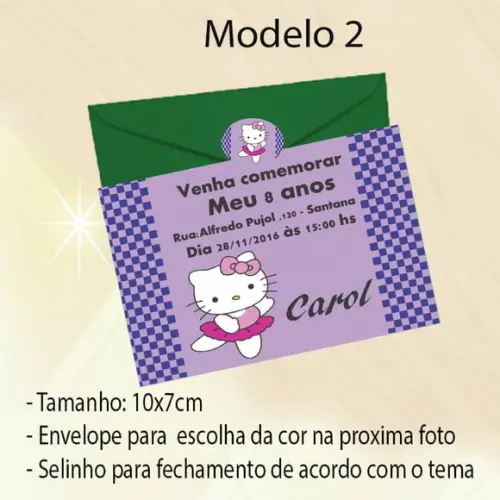 Convite-hello Kitty