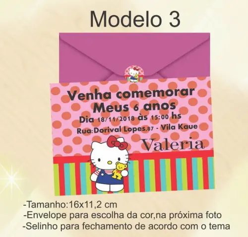 Convite-hello Kitty