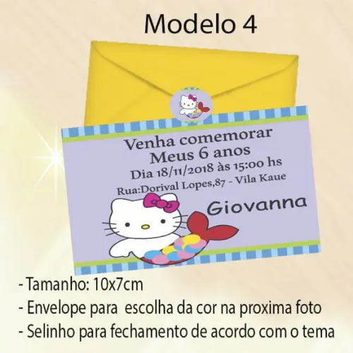 Convite-hello Kitty
