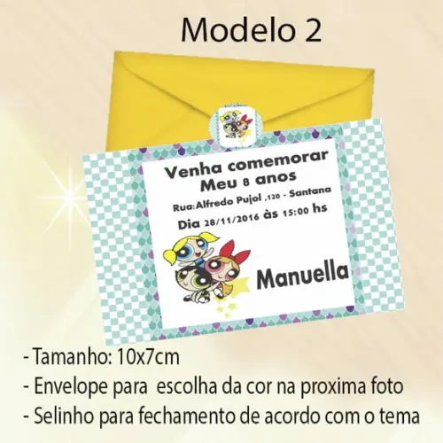 Convite-menina Super Poderosas