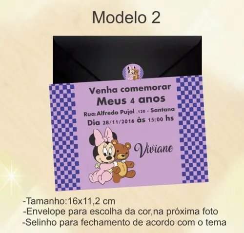 Convite-mickey Baby