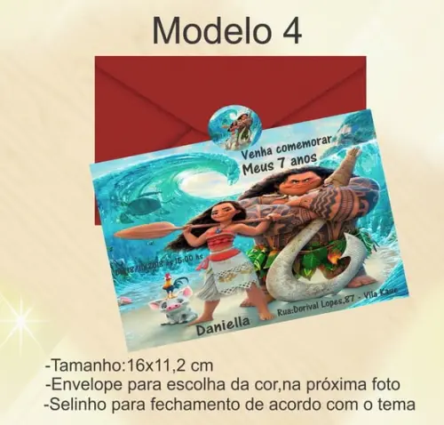 Convite-moana e Mauí