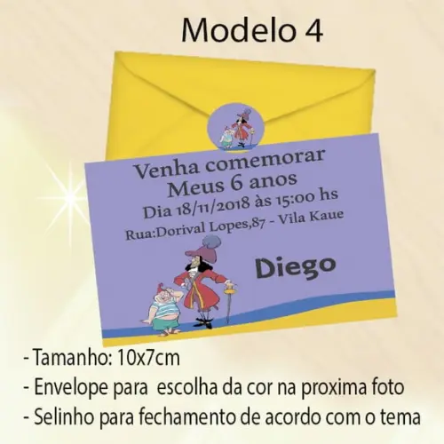Convite-peter Pan