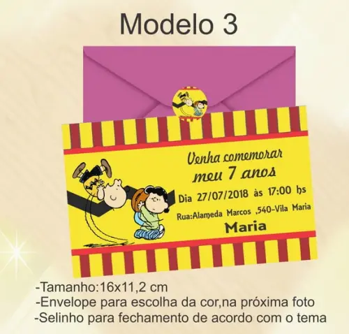 Convite-snoopy