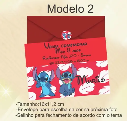 Convite-stitch e Lilo