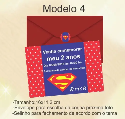 Convite-super Homem