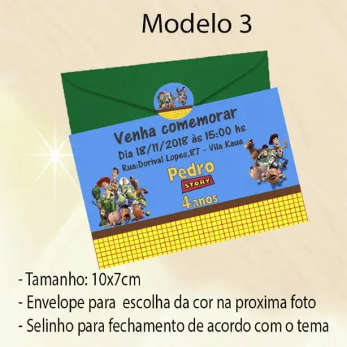 Convite-toy Story