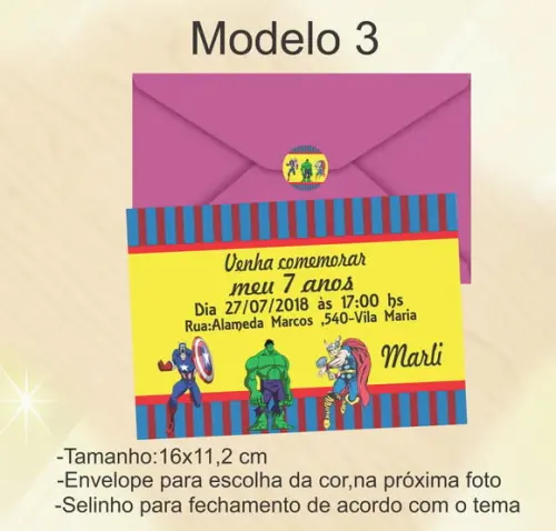 Convite-vingadores