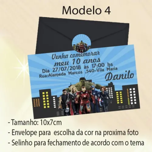 Convite-vingadores