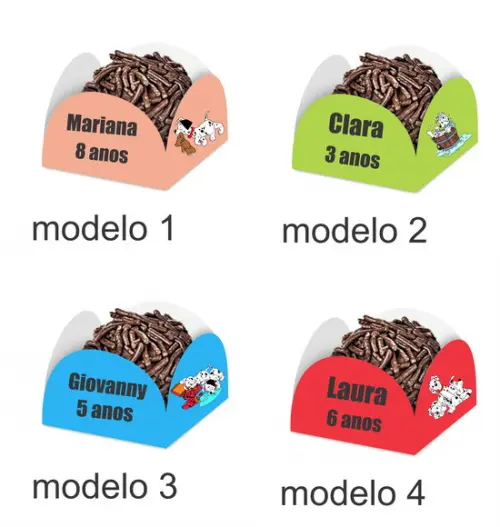 Forminha para Docinhos-dalmatas-com Nome