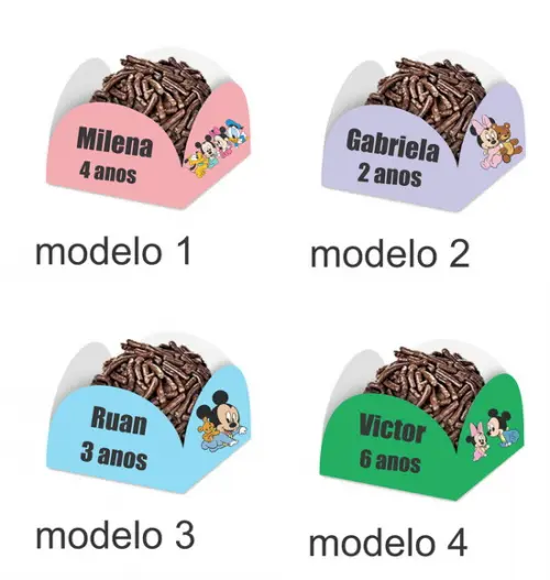 Forminha para Docinhos-mickey Baby com Nome