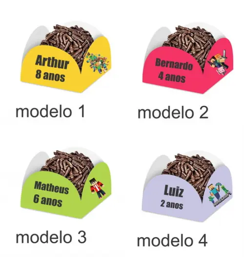 Forminha para Docinhos-minecraft-com Nome