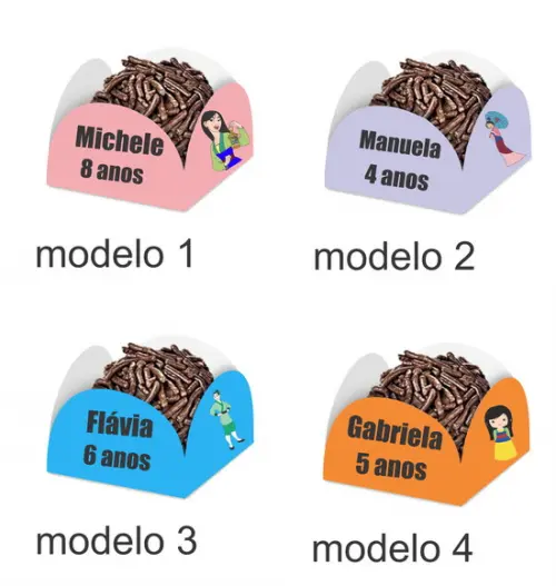 Forminha para Docinhos-mulan-com Nome