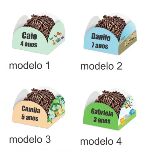 Forminha para Docinhos-safari-com Nome