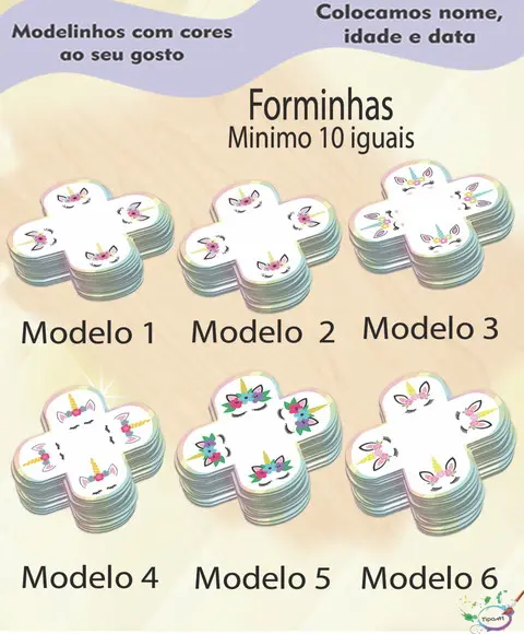 Forminha para Docinhos-unicórnio
