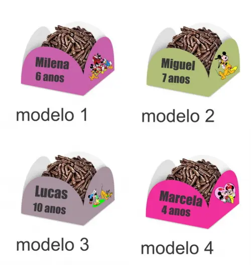 Forminha para Docinhos-turma do Mickey-com Nome