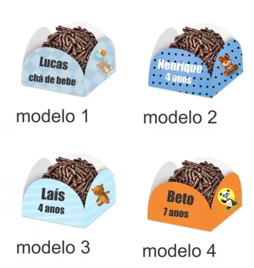 Forminha para Docinhos-ursinho-com Nome