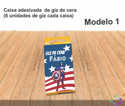 Giz de Cera-capitão America