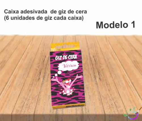 Giz de Cera-pantera Cor de Rosa