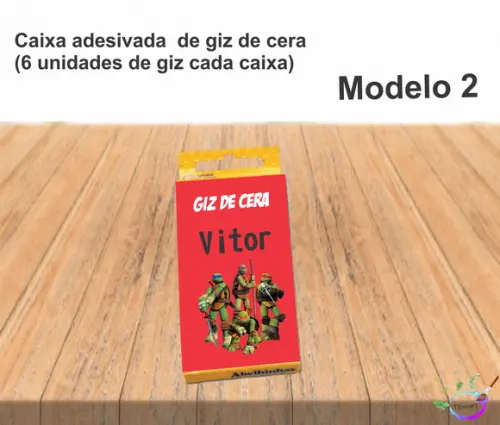 Giz de Cera-tartaruga Ninja