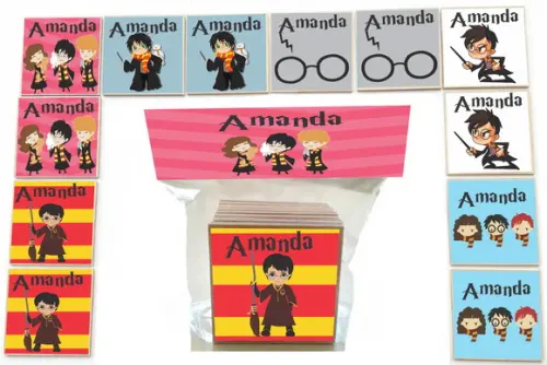 Jogo da Memoria -12 Pças-mdf-harry Potter-modelo 1
