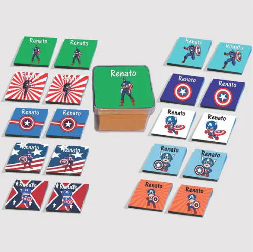 Jogo da Memória Eva-capitão America