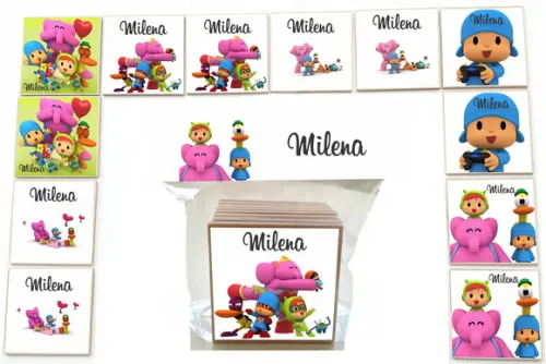Jogo da Memoria mdf - 12 Pças-pocoyo