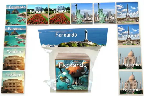 Jogo da Memoria mdf - 12 Pças-viagens