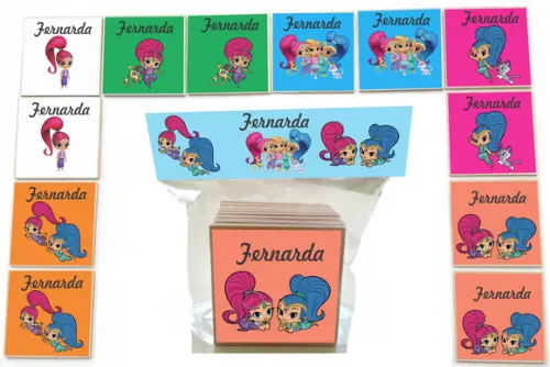 Jogo da Memoria mdf 12 Pças-shimmer Shine