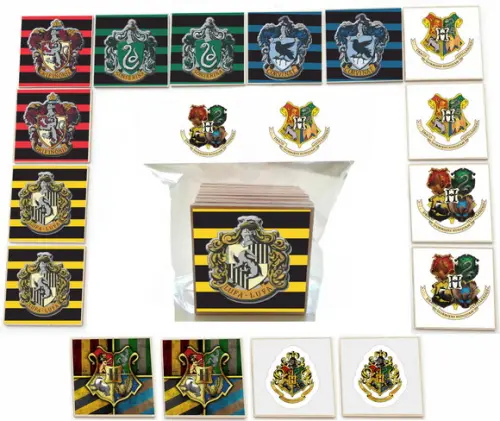 Jogo da Memoria mdf 16 Pças-brasões Hogwarts