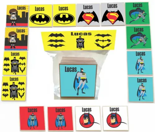 Jogo da Memoria mdf 16 Pças-batman