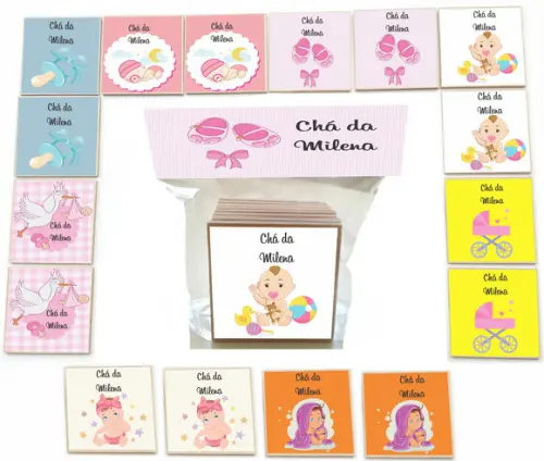 Jogo da Memoria mdf 16 Pças-chá de Bebê