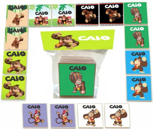 Jogo da Memoria mdf 16 Pças-donkey Kong