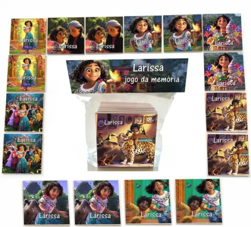 Jogo da Memoria mdf 16 Pças-encanto