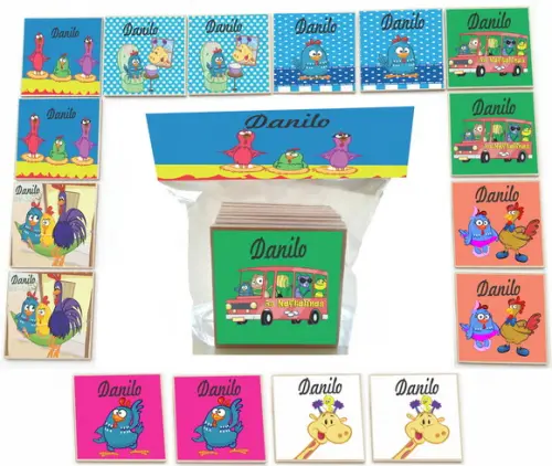 Jogo da Memoria mdf 16 Pças-galinha Pintadinha