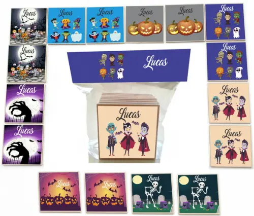 Jogo da Memoria mdf 16 Pças-halloween#2