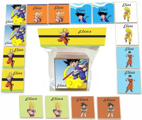 Jogo da Memoria mdf 16 Pças-goku