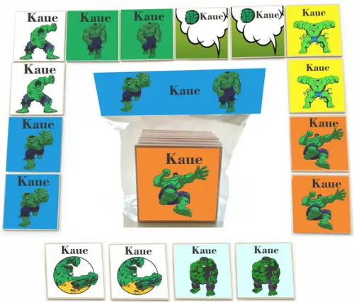 Jogo da Memoria mdf 16 Pças-hulk