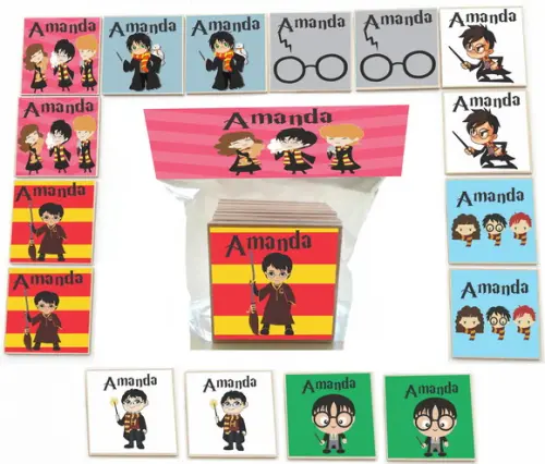 Jogo da Memoria mdf 16 Pças-harry Potter-modelo 1