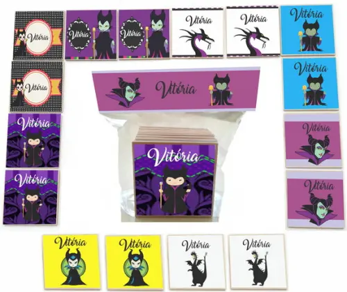 Jogo da Memoria mdf 16 Pças-malevola