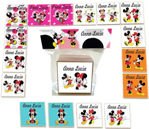 Jogo da Memoria mdf 16 Pças-mickey Minnie