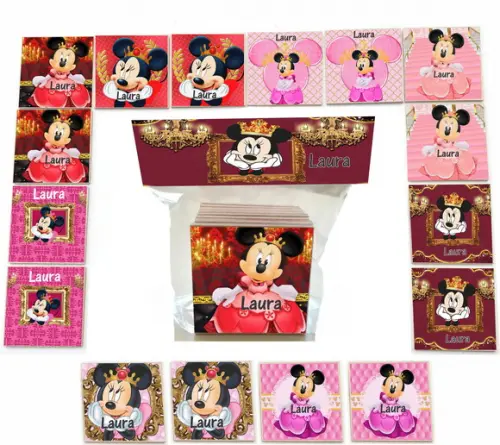 Jogo da Memoria mdf 16 Pças-minnie Realeza