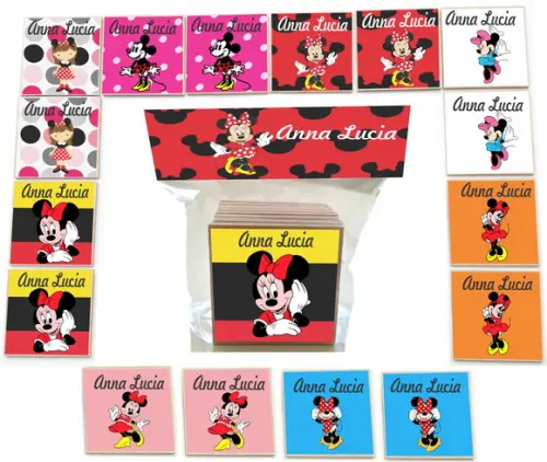 Jogo da Memoria mdf 16 Pças-minnie