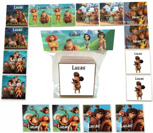 Jogo da Memoria mdf 16 Pças-os Croods