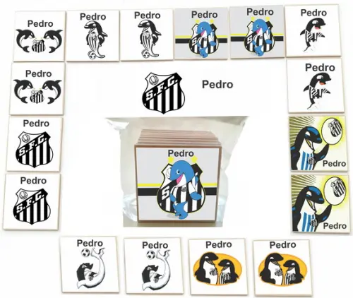 Jogo da Memoria mdf 16 Pças-peixe