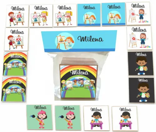 Jogo da Memoria mdf 16 Pças-pintando o 7